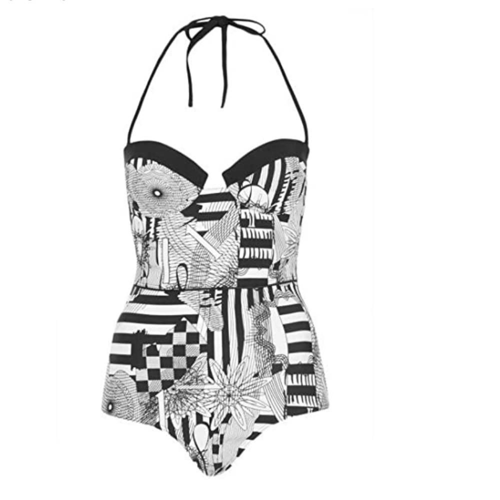 Topshop Spyropragh Print One-piece